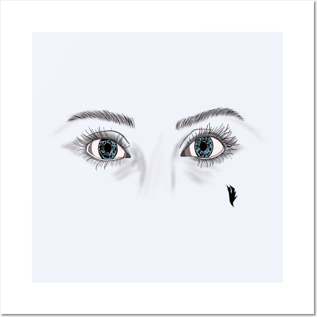 BEAUTIFUL EYES OF A WOMAN Wall Art by Bird